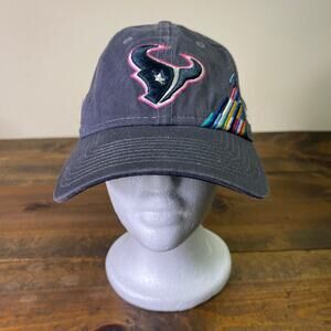 New Era Women's Houston Texans Canvas Cap Hat Crucial Catch Cancer NFL Football